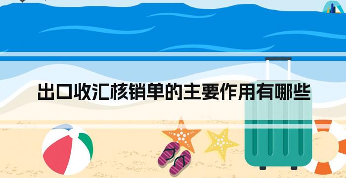 出口收汇核销单的主要作用有哪些