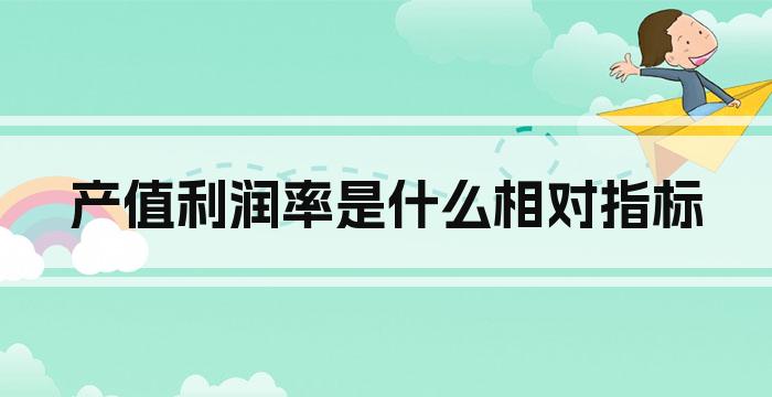 产值利润率是什么相对指标
