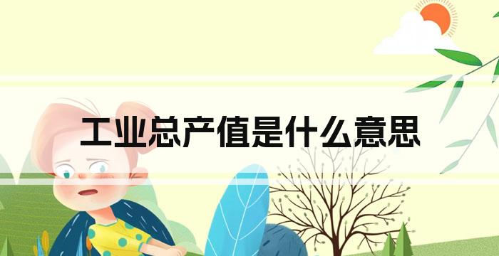 工业总产值是什么意思
