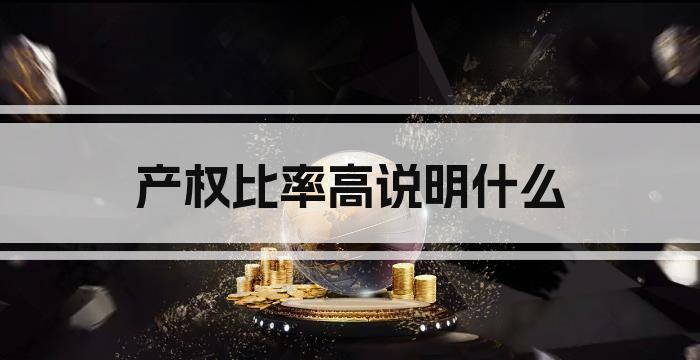 产权比率高说明什么