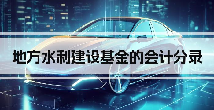 地方水利建设基金的会计分录