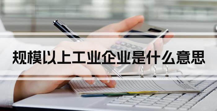 规模以上工业企业是什么意思