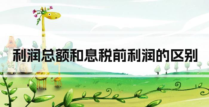 利润总额和息税前利润的区别