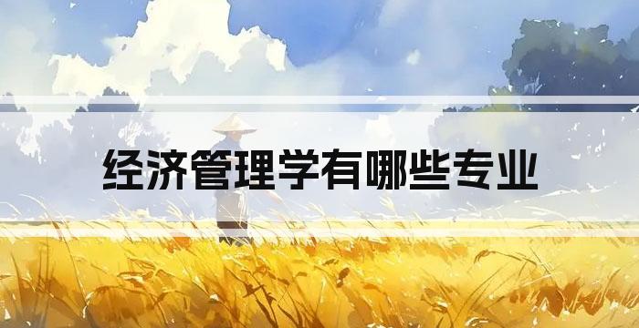 经济管理学有哪些专业