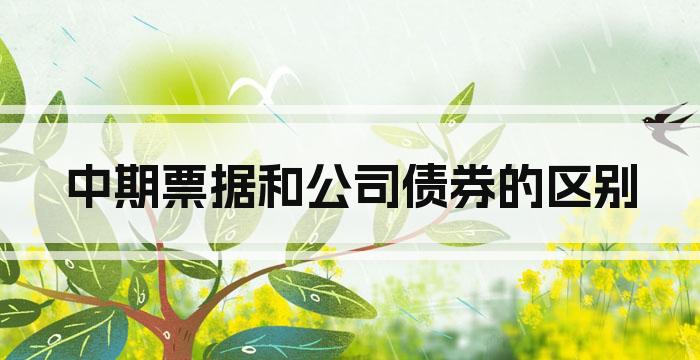 中期票据和公司债券的区别