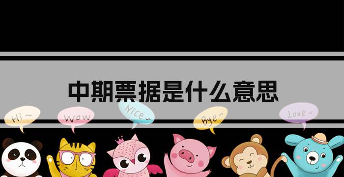 中期票据是什么意思