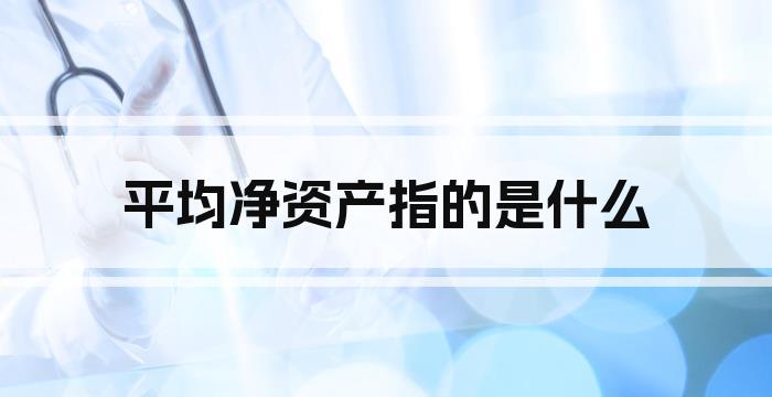 平均净资产指的是什么