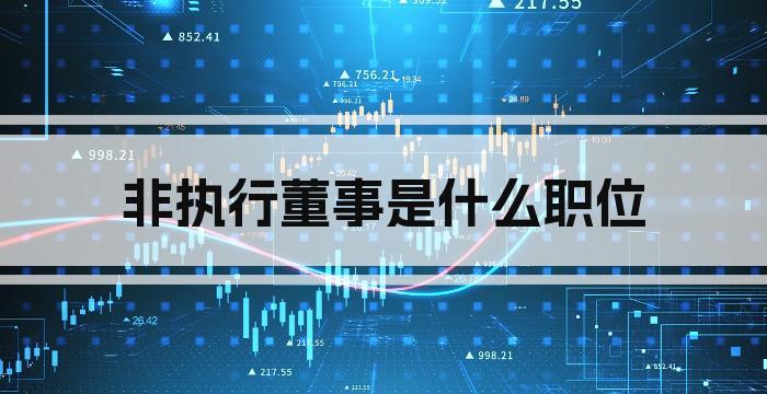 非执行董事是什么职位