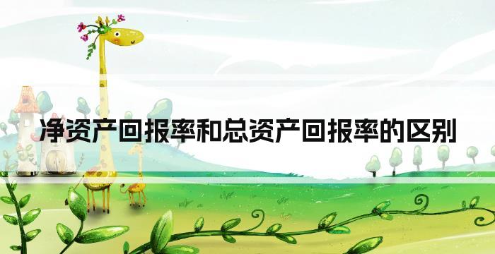 净资产回报率和总资产回报率的区别