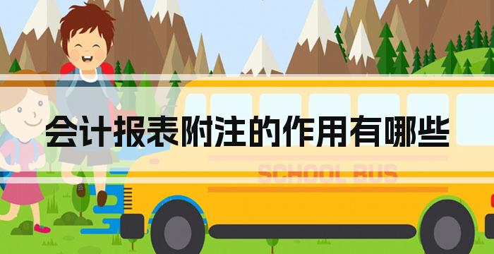 会计报表附注的作用有哪些