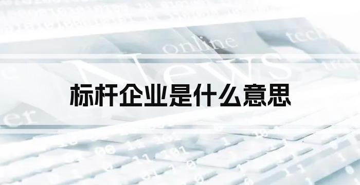 标杆企业是什么意思