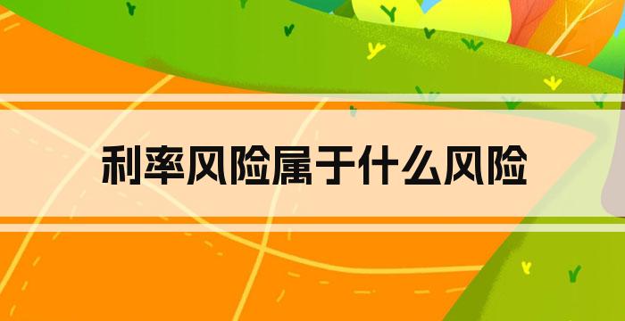 利率风险属于什么风险