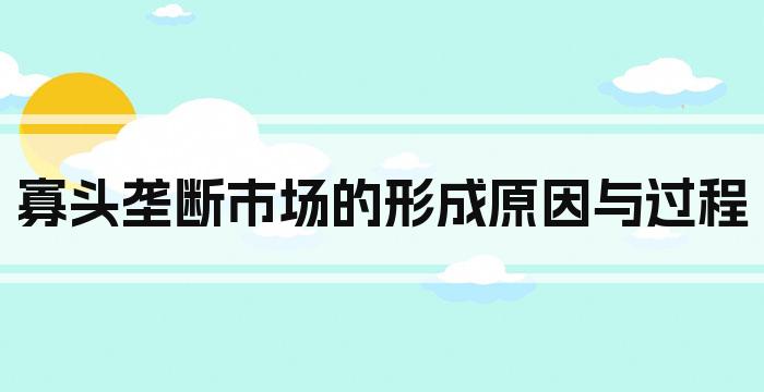 寡头垄断市场的形成原因与过程