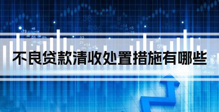 不良贷款清收处置措施有哪些