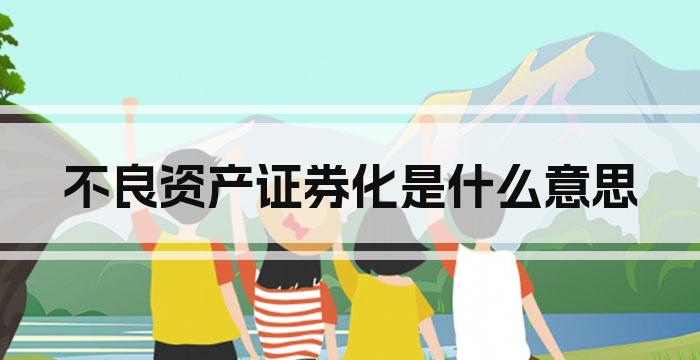 不良资产证券化是什么意思