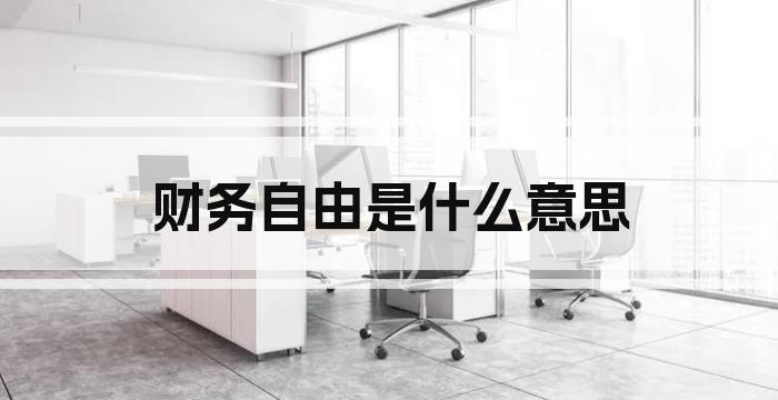 财务自由是什么意思