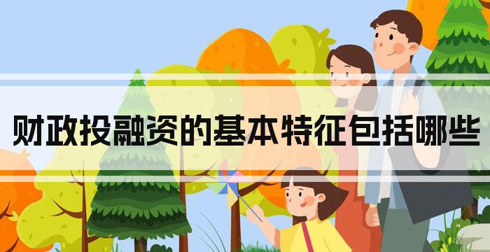 财政投融资的基本特征包括哪些