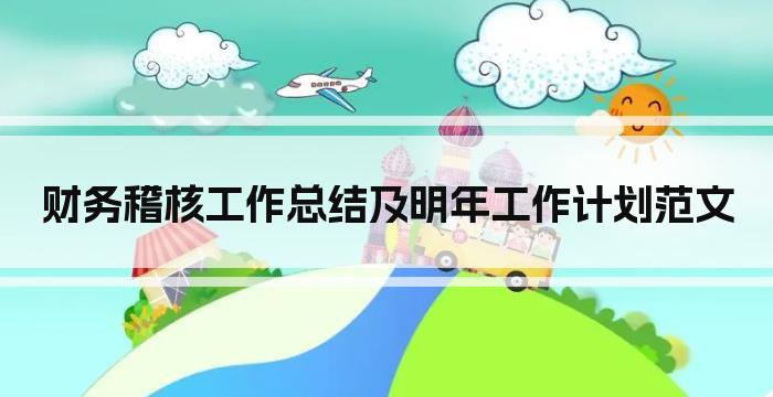 财务稽核工作总结及明年工作计划范文