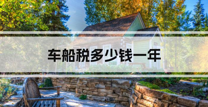 车船税多少钱一年