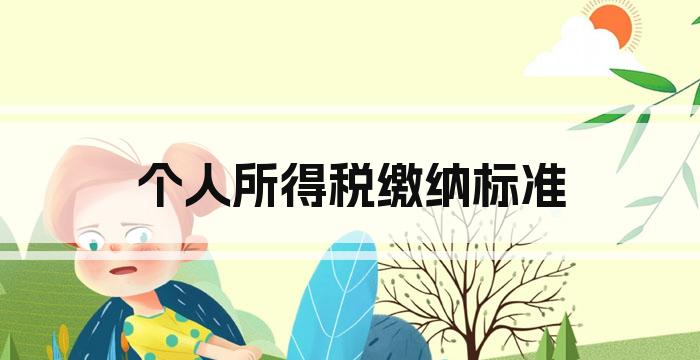 个人所得税缴纳标准