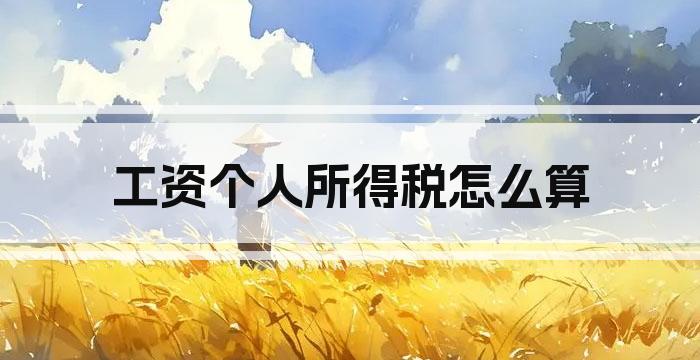 工资个人所得税怎么算