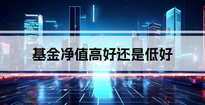 基金净值高好还是低好