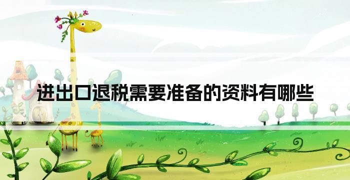 进出口退税需要准备的资料有哪些