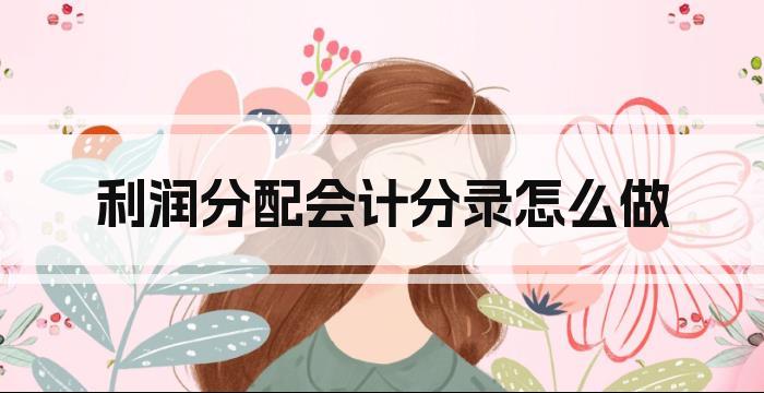 利润分配会计分录怎么做