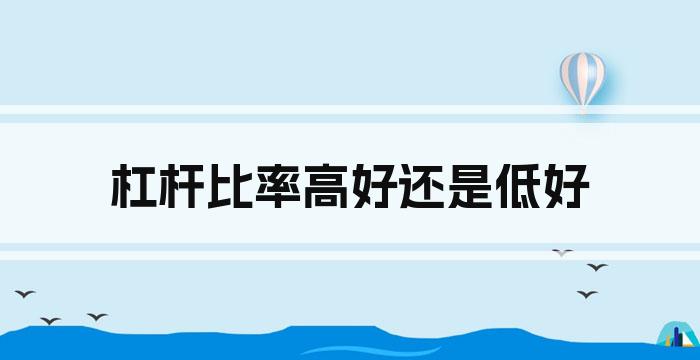 杠杆比率高好还是低好