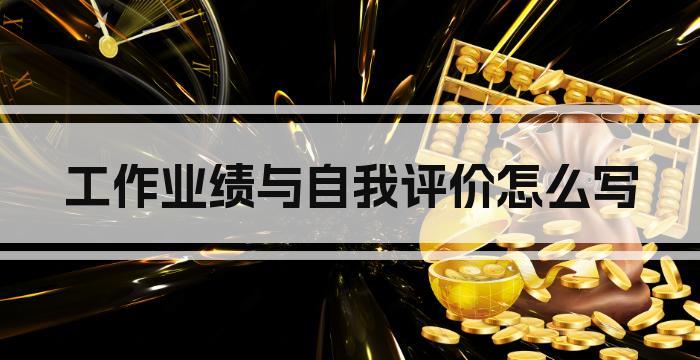 工作业绩与自我评价怎么写