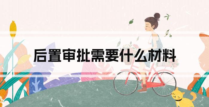 后置审批需要什么材料