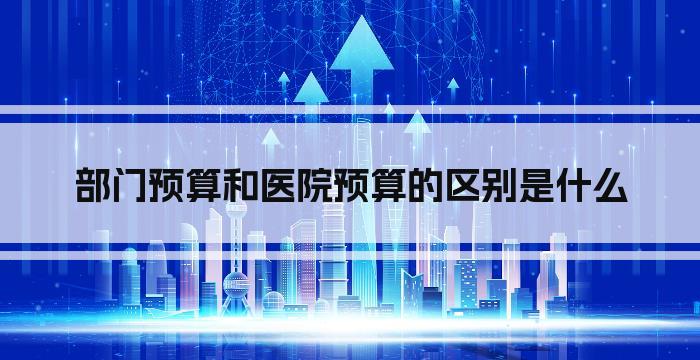部门预算和医院预算的区别是什么