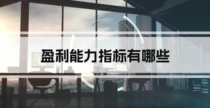 盈利能力指标有哪些