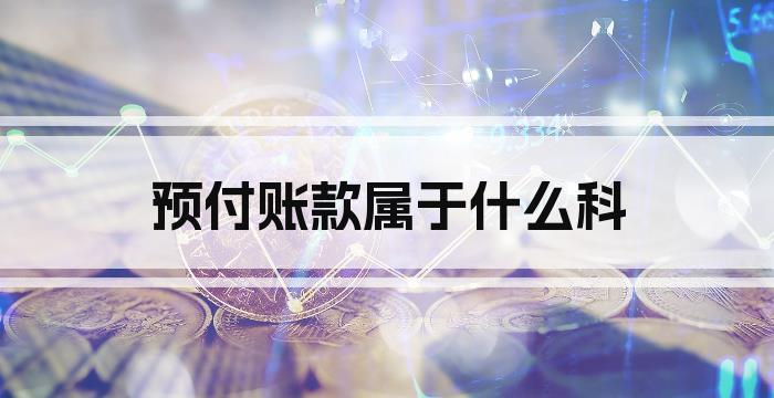 预付账款属于什么科