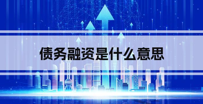 债务融资是什么意思