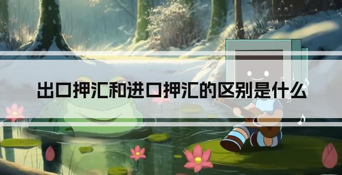 出口押汇和进口押汇的区别是什么