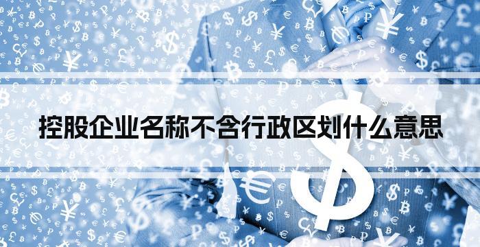 控股企业名称不含行政区划什么意思