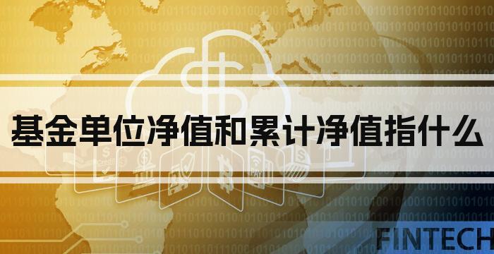 基金单位净值和累计净值指什么