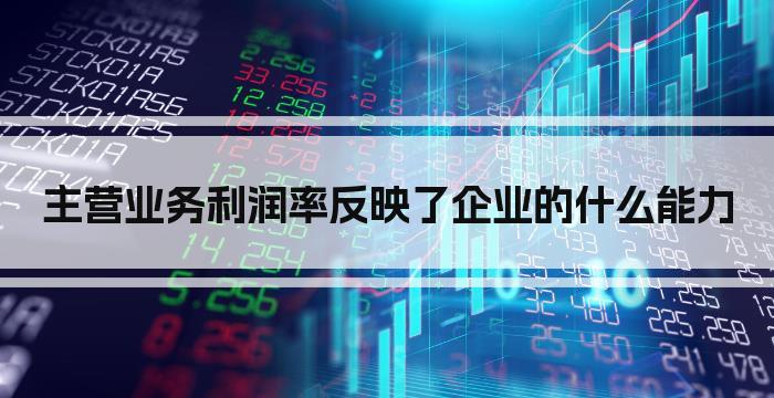 主营业务利润率反映了企业的什么能力