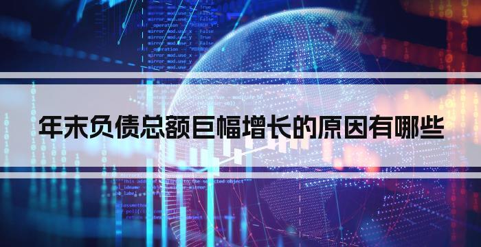 年末负债总额巨幅增长的原因有哪些