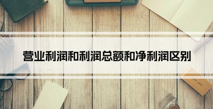 营业利润和利润总额和净利润区别