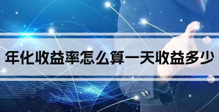 年化收益率怎么算一天收益多少