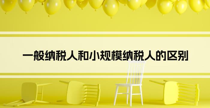 一般纳税人和小规模纳税人的区别