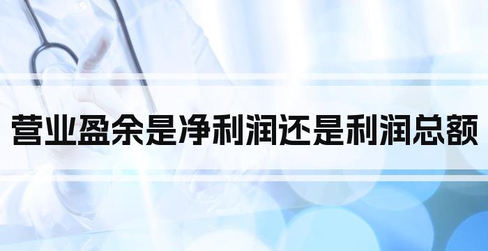 营业盈余是净利润还是利润总额