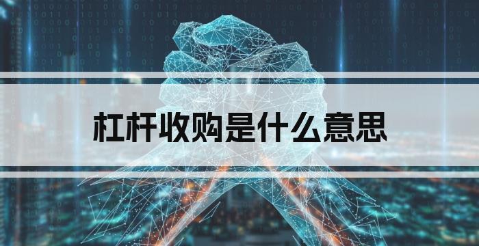 杠杆收购是什么意思