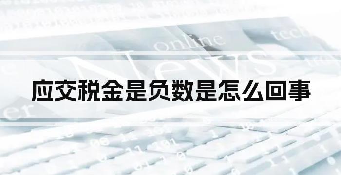 应交税金是负数是怎么回事