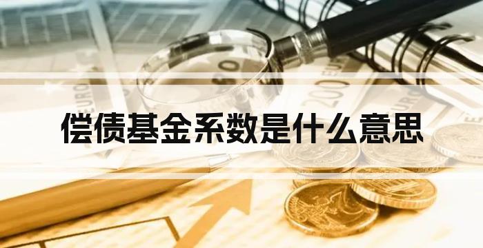 偿债基金系数是什么意思