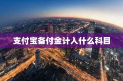 支付宝备付金计入什么科