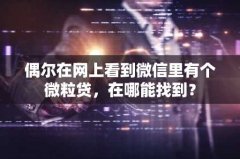 偶尔在网上看到微信里有