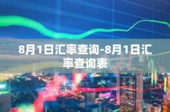 8月1日汇率查询-8月1日汇率